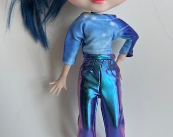 Multicolor Chameleon Pants for Blythe doll BJD Pullip