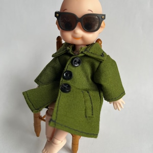 OB11 Obitsu 11 BJD Nendoroid Army Green Trench Coat