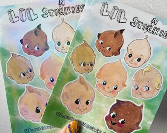 Lil Stinker Sticker Kewpie Baby Sticker Sheet