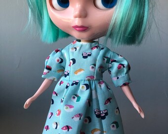 Sushi print dress for Blythe doll or BJD