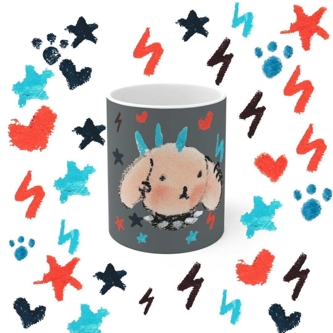 Cute Punk Bunny Cutecore Rabbit Mug for Coffee and Hot Chocolate 11oz ...