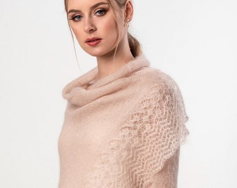 Mohair sweater,wedding cardigan in dusty rose, pink mohair wrap, bridal mohair sweater, oversized mohair sweater, wedding cardigan