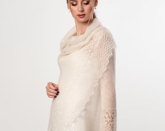 Wedding sweater in mohair color ivory