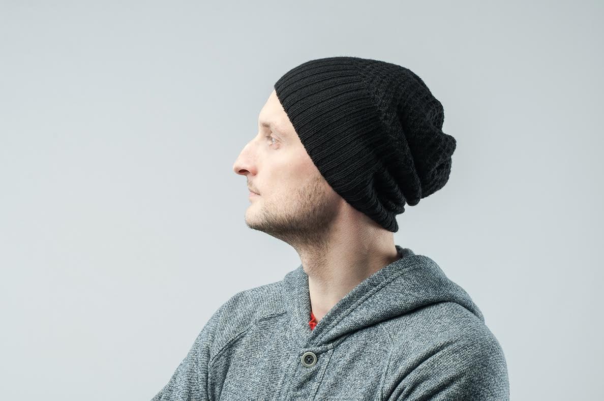 Knitted Beanie Hat for Men Cashmere 