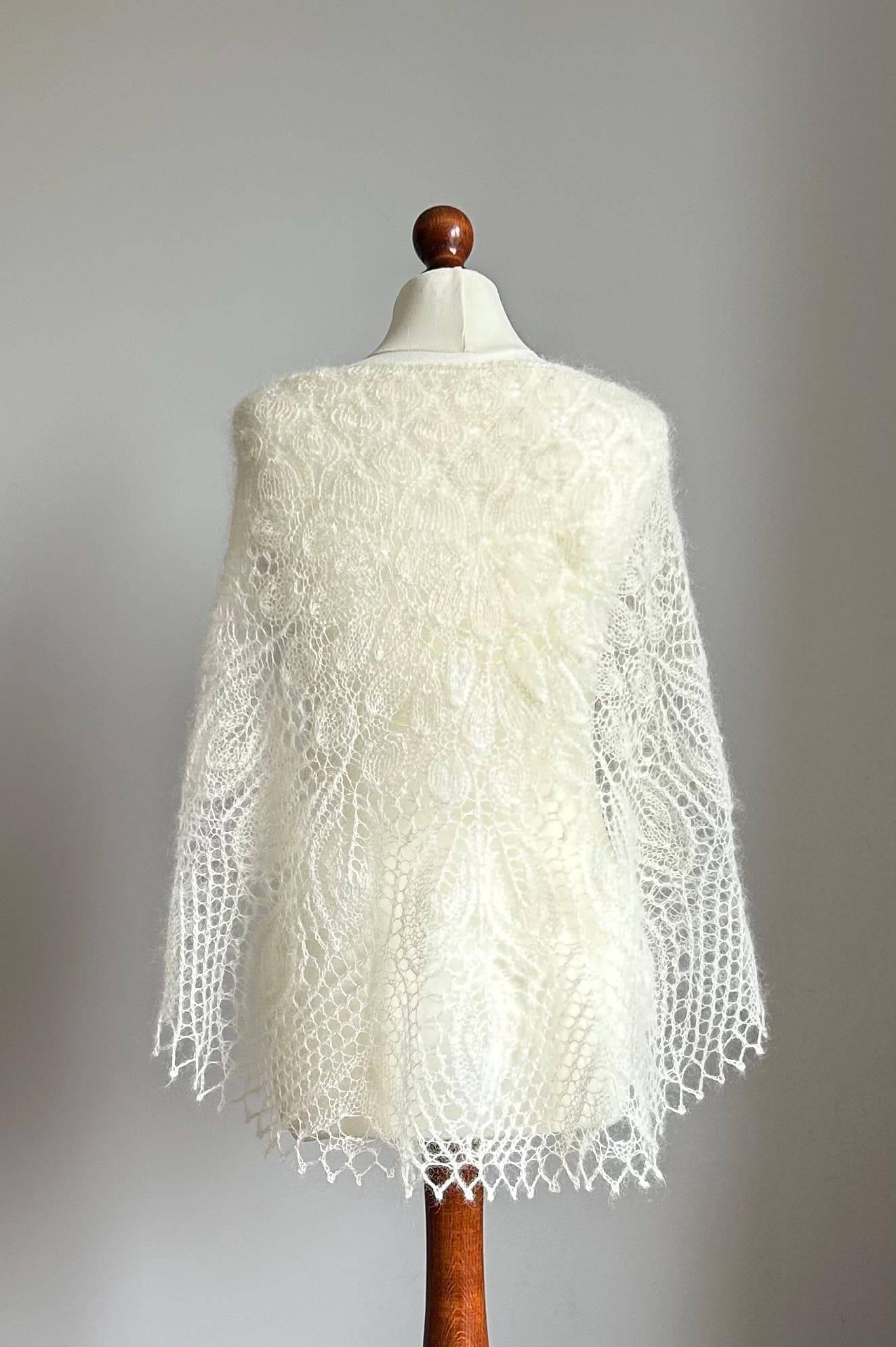 Wedding Mohair Wrap, Knitted Gray Shawl, Wedding Lace Shawl, Bride