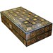 Exquisite Mosaic Wooden Chess / Checkers / Backgammon Board With MOP Inlay - with Complementary BG Pieces
