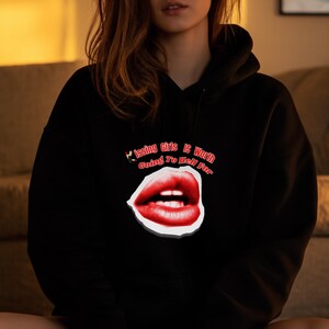 Black LGBTQ+ Sapphic Pride Hoodie – Kissing Girls Is Worth Going to Hell For – Queer Streetwear for Lesbian, Bi, & kismet brand