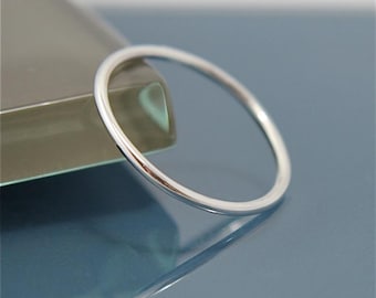 Hammered Sterling Silver Stacking Ring: Ultra Thin, 1mm Band