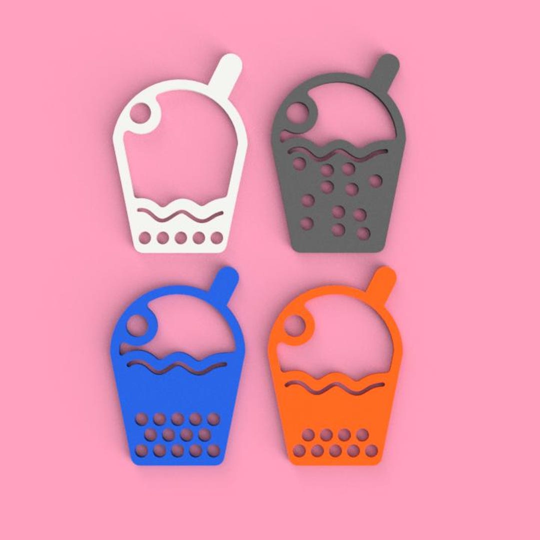 Bubble Tea Keychain Bag and Keys Boba Tea Minimal Key Ring Included ...