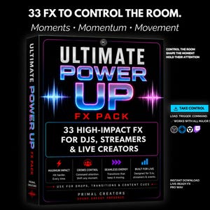 33 effektfulla FX-paket – DJ, Streamer, Live Creator-ljudeffekter (WAV)