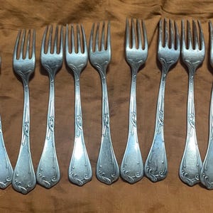 【リード＆バートン】純銀 スターリング／ナイフ＆フォーク １組／Intaglio Reed & Barton Intaglio Sterling Silver Dinner Fork - 7 3/4