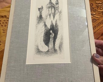 Miloslav Krista vintage lithograph, 2/30, original signed