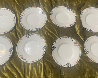 Retro Mikasa "Headline" dessert/bread plates set of 8