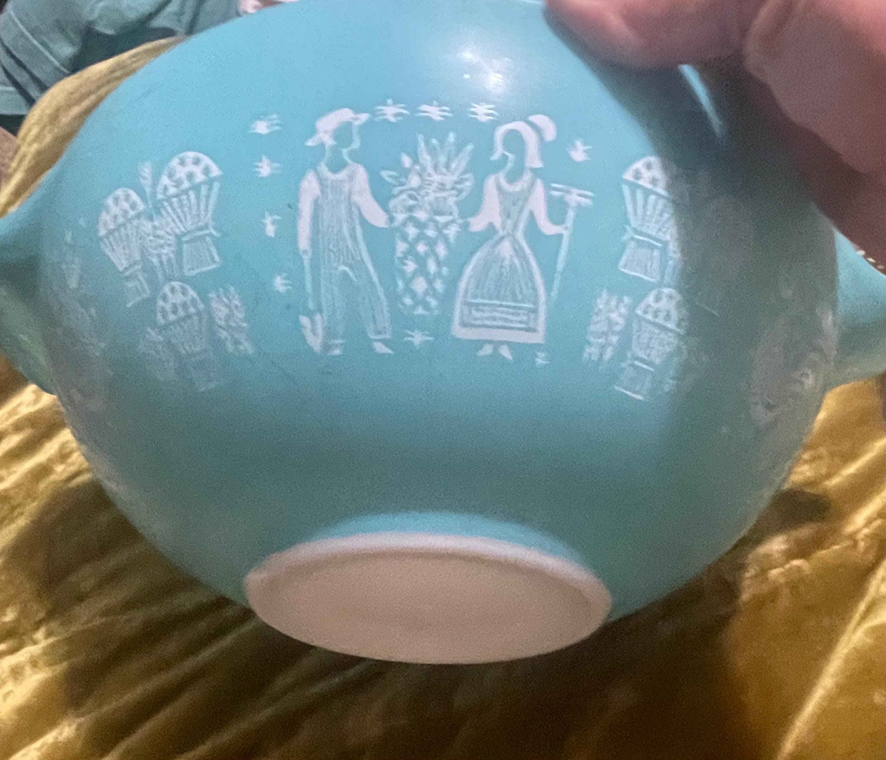 オールドパイレックス　アーミッシュ柄ミキシングボウル　フルセット4点 Amish pyrex - Etsy 日本