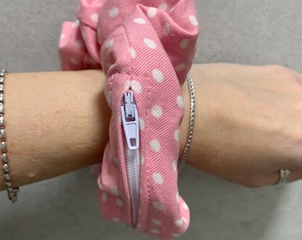 Chouchou cheveux, sport avec fermeture zip