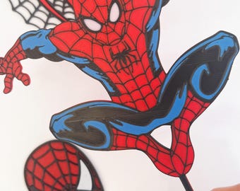 Spider man Birthday cake topper, cake charm, 3d printed cake topper, birthday cake topper