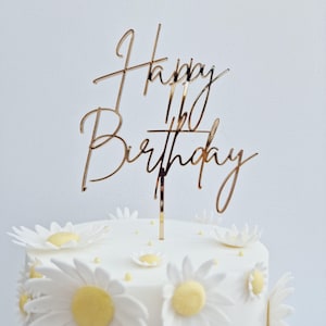 Happy Birthday cake topper, acrylic cake topper, cake charm