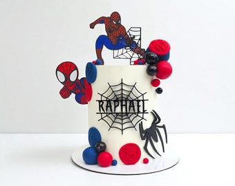 Spider-Man Cake Toppers | Superhero Birthday Party Decorations | Boys Cake Topper Set | Spiderman Theme Party Supplies
