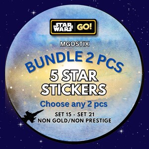 MoGo: 5 sterren | Bundel 2 niet-gouden stickers | Set 15 - 21