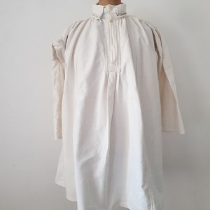 Romanian linen smock shirt Eastern European Folk Smock c. 1930s image 1