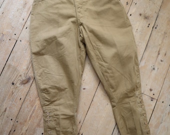 Vintage 50s French Train Worker Pants | Vibrant Brown Heavy Cotton