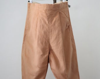 Ancien Français Culotte De Laine De Pêche Pantalon Pantalon Costume D'opéra Théâtre Recadrée