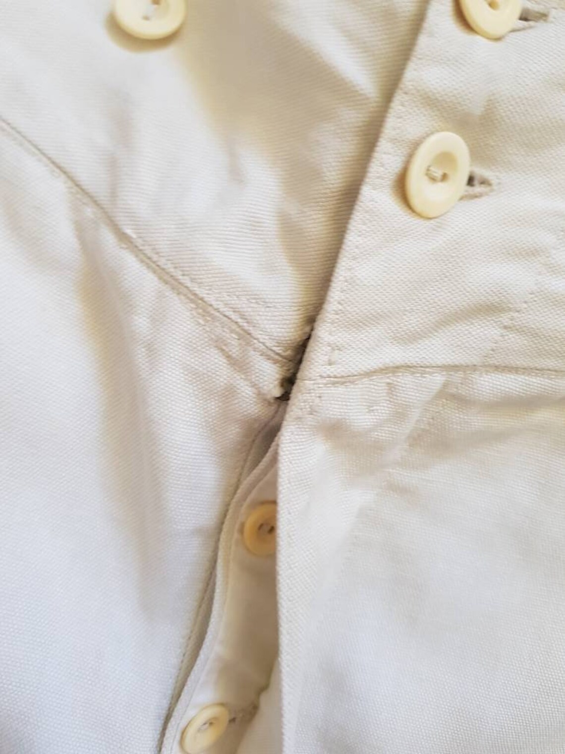 Antique French Linen Breeches White Bone Buttons Pants - Etsy