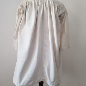 Romanian linen smock shirt Eastern European Folk Smock c. 1930s image 3