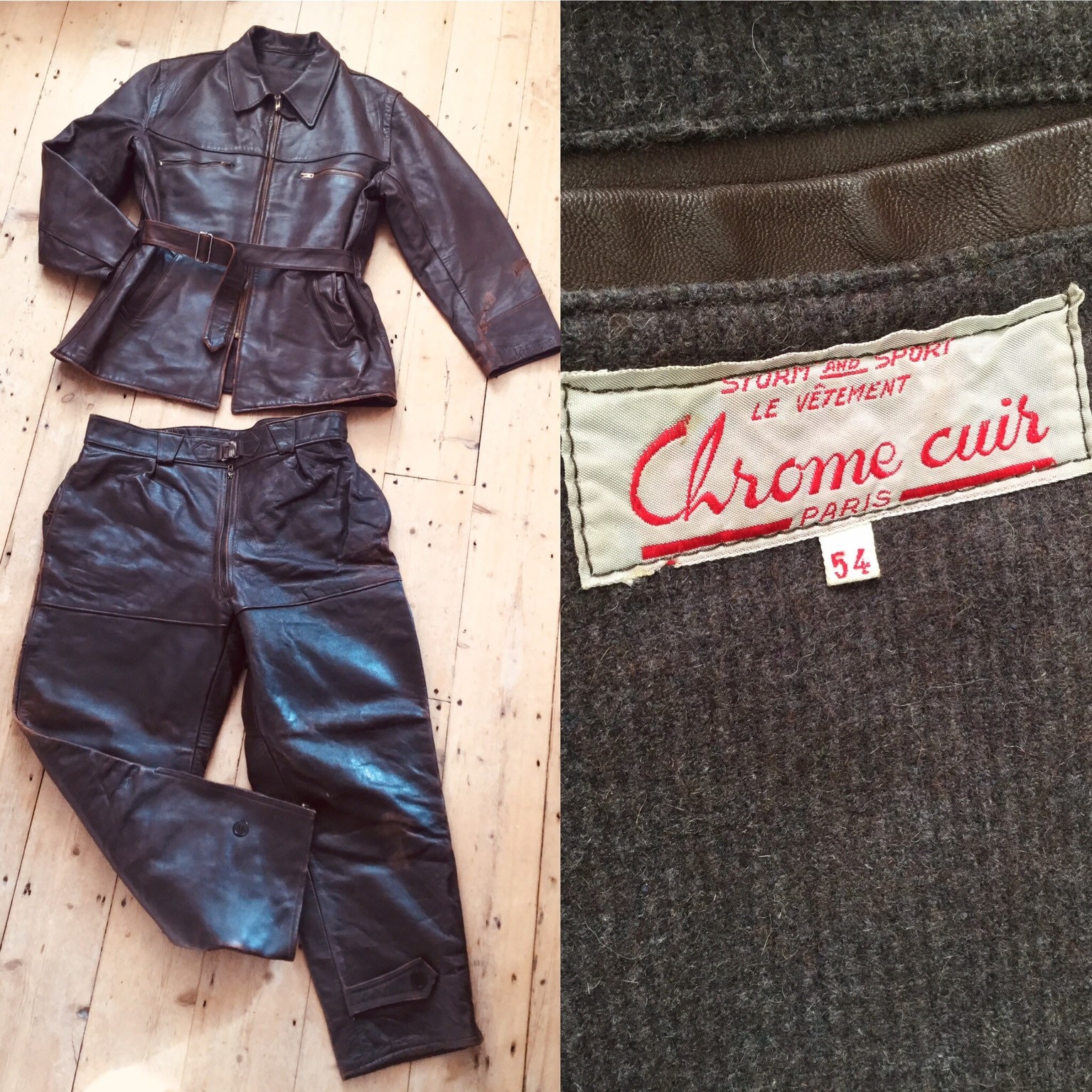 ジャケット・アウター French1940's~1950's leather ridersjacket s-l400.jpg