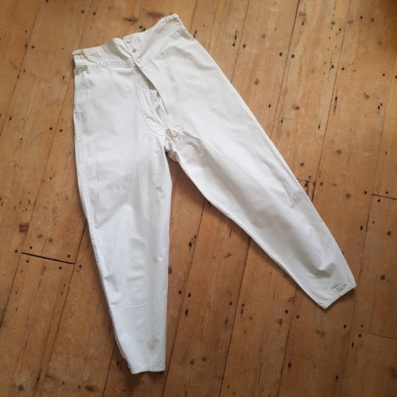 1930s French White Cotton Underwear Trousers Pants