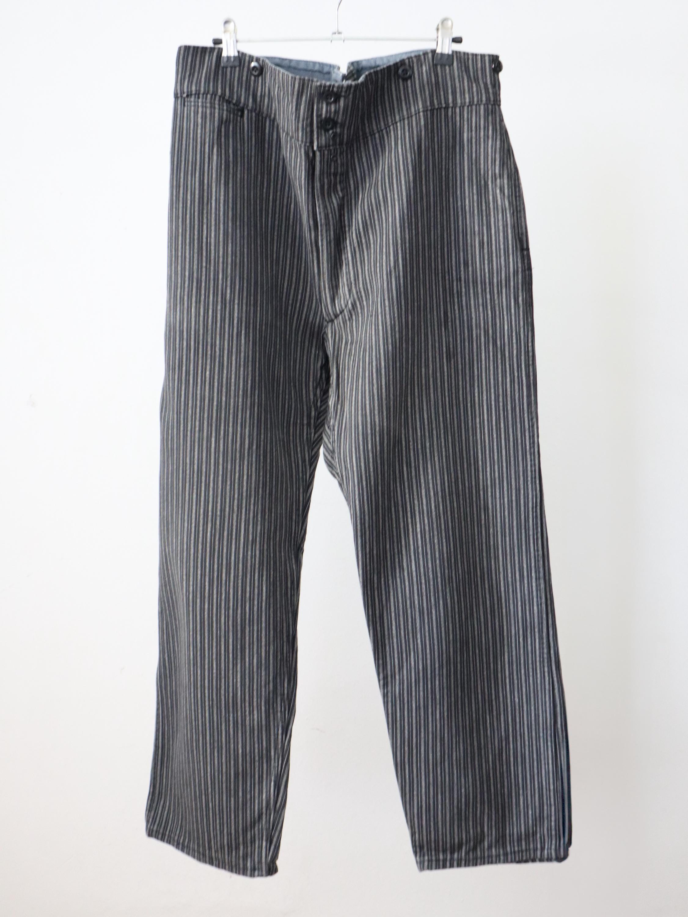 30～40s French Farmers Stripe Trousers French Vintage Farmers Pants Stripe 1940s 1950s
