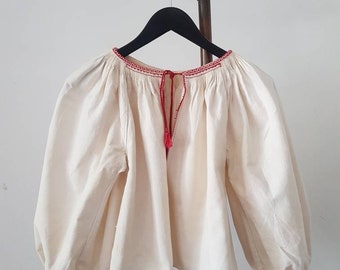 Eslovaco colorido blusa lino mangas grandes - Etsy España