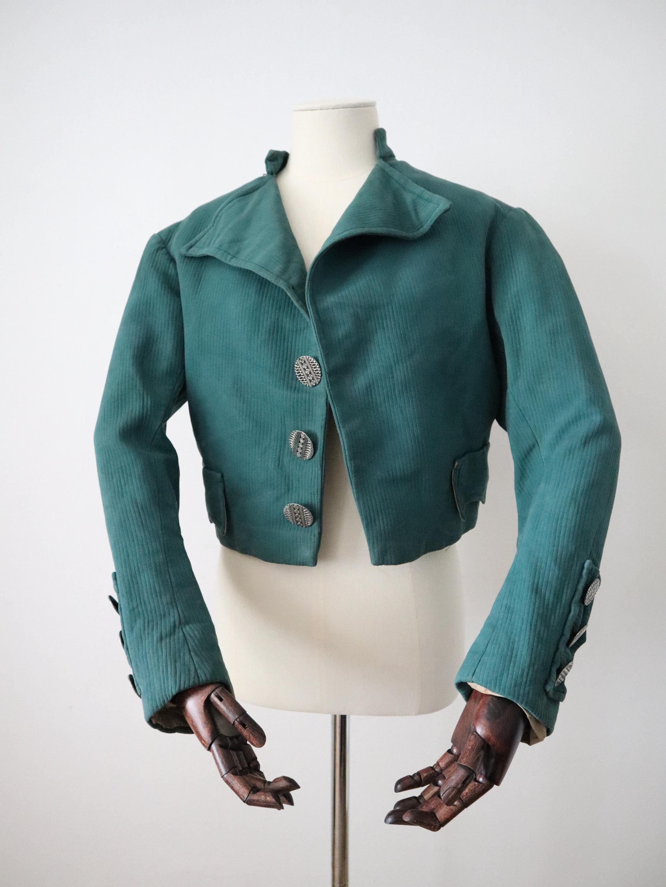 Antique French Carmagnole-style Jacket | Circa 1920s | Ribbed