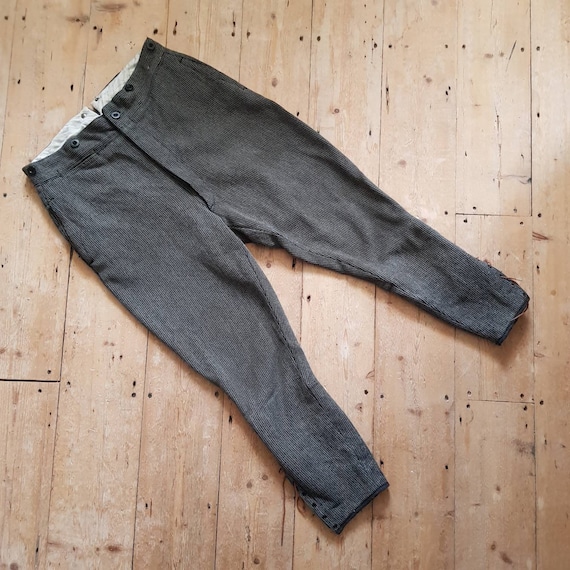 1930s French Breeches Woven Workwear Trousers Pant