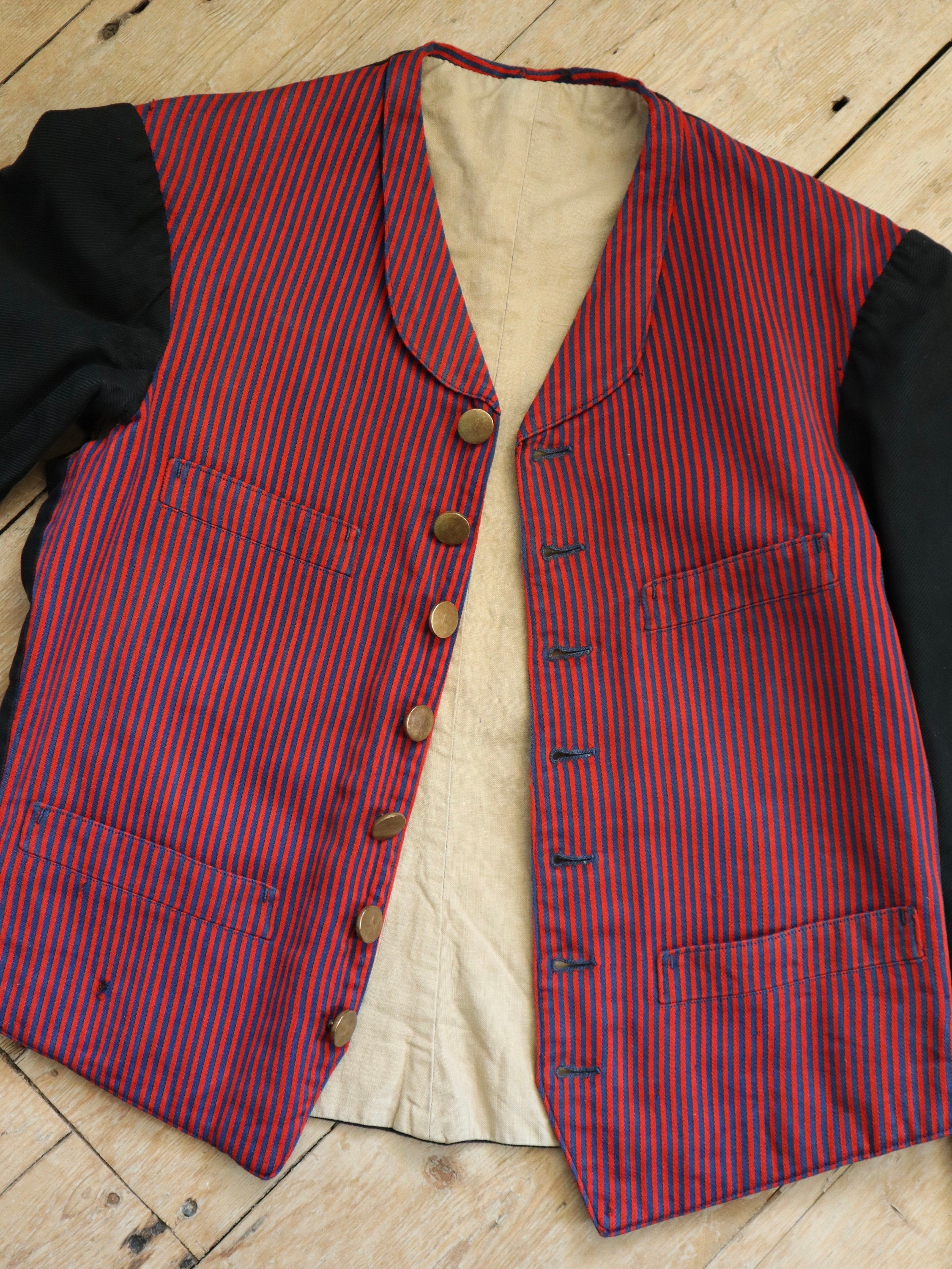 V*r様 1930s France wool check gilet RIER | Walker gilet boxy flowers camoscio | 100% natural