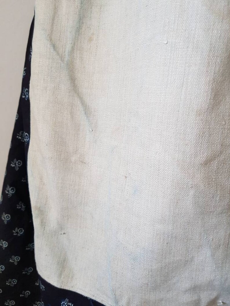 Slovakian Indigo Skirt Block Print Folk Eastern European Fabric