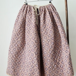 Jupe Matelassée Ancienne, France Provence Provençale Pourpre Mauve Début des années 1900