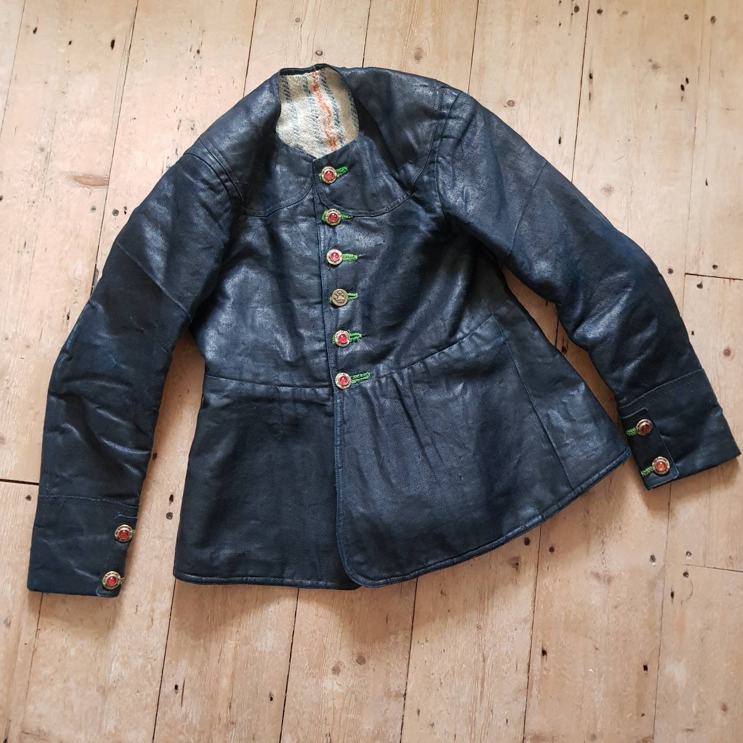 Antique Slovakian Indigo Linen Jacket 