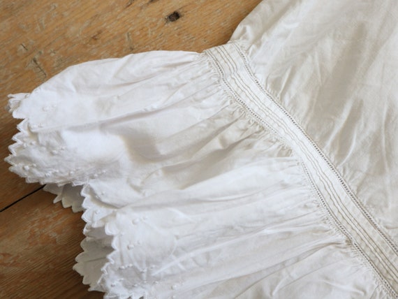 Antique French Bloomers white cotton embroidery p… - image 3