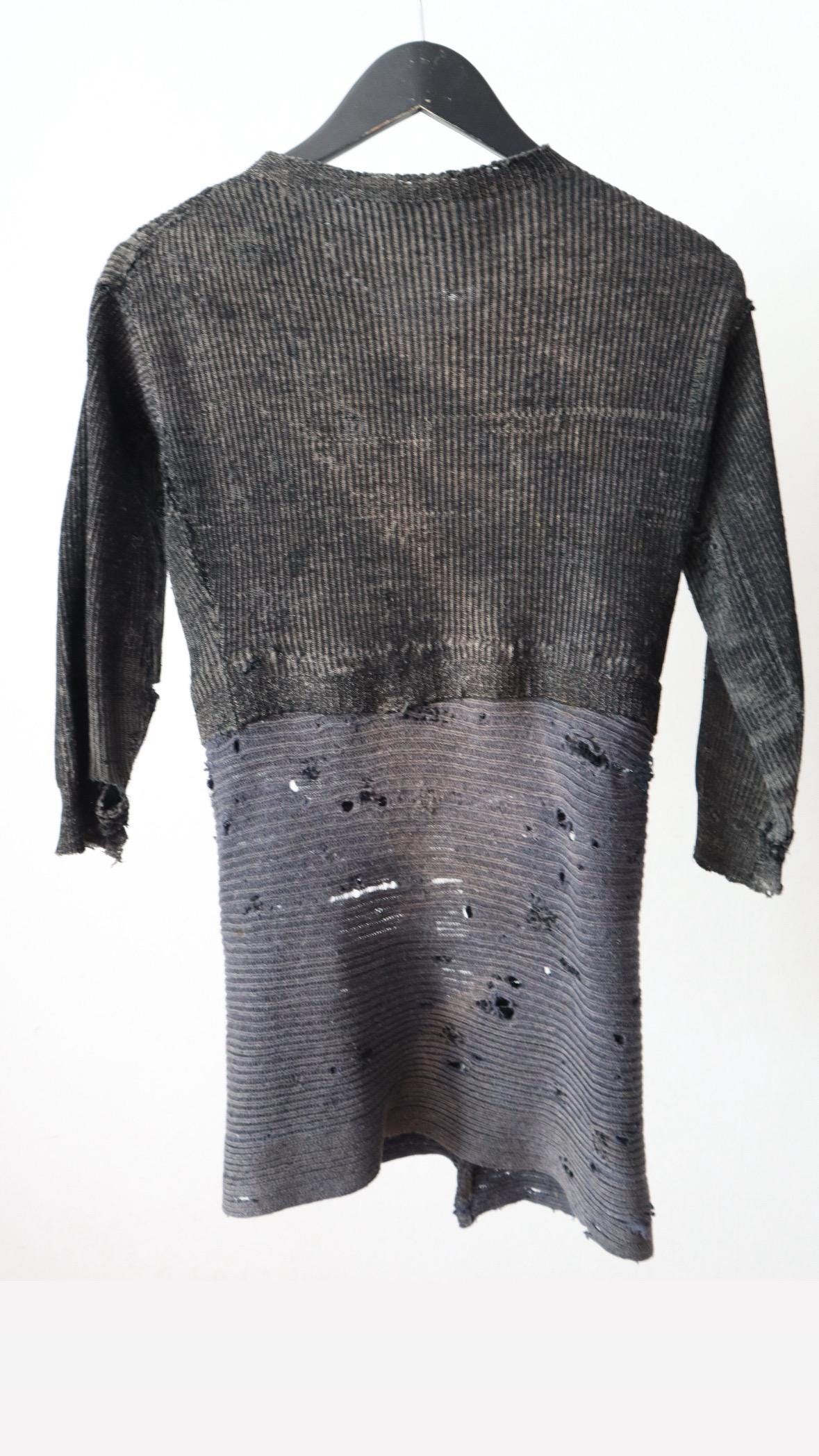 1930s German Worwear Cardigan Knit Knitwear Wrecked Holes Repairs
