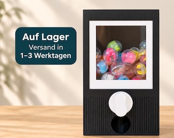 Svart kapselautomat - presentautomat för 28 mm kapslar - för påfyllning