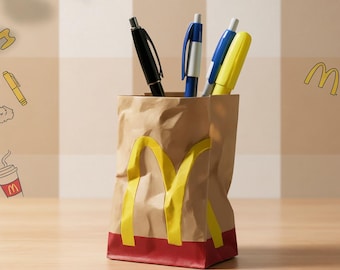 Portapenne con design McDonald's - Portapenne stampato in 3D - Organizer da scrivania - Decorazione per ufficio