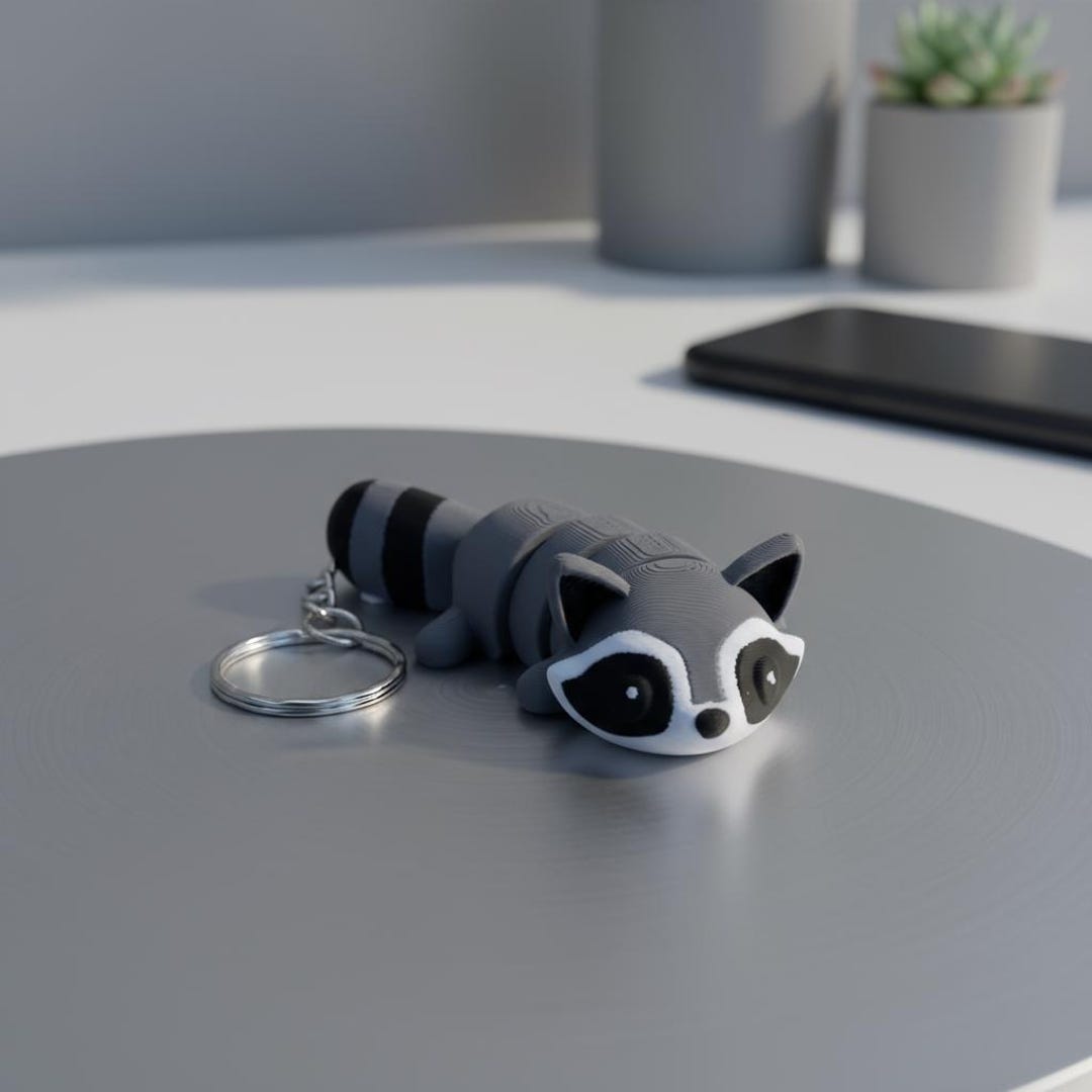 Pvc Raccoon Keychain Flexible Raccoon Keychain • Fantasy Gift • School Gift • Farewell Gift ...
