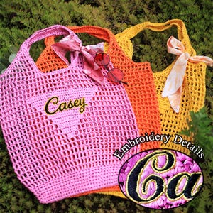 Personalized Embroidered Raffia Beach Tote Bag for Women, Girls Trip, Birthday Trip, Party Favor, Cruise Bag with Monogram