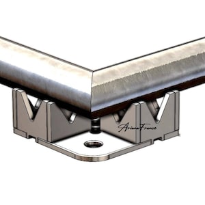 Guía de soldadura de tubo en bloque V DXF 200 × 200 × 10 mm MESA DE SOLDADURA Guía de tubo en bloque V Mesa de soldadura 3D Ø28