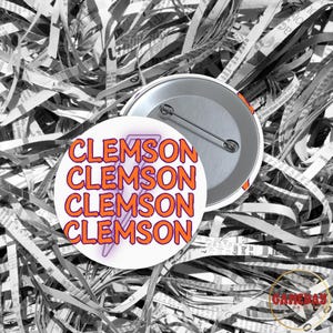Clemson Lightning Button: Gameday Accessory
