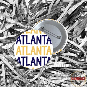 Atlanta Georgia Tech Yellowjackets Gameday Button: College Football Anstecker