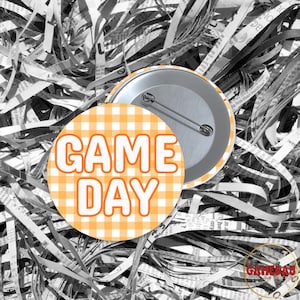 Gingham Gameday Button: Western Chic Tailgate Accessory