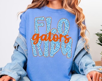 Florida Gators Comfort Colors Tee: Cheetah Print Gameday Shirt