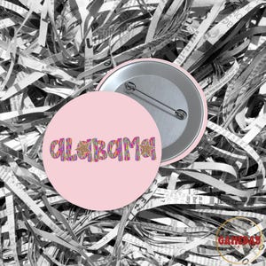 Alabama PINK OUT Gameday Button: Bama Sorority Tailgate, Rush Tok inspiriert